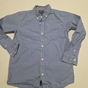 Gap Kids Blue White Striped Long Sleeve Collared Button Up Shirt Xl